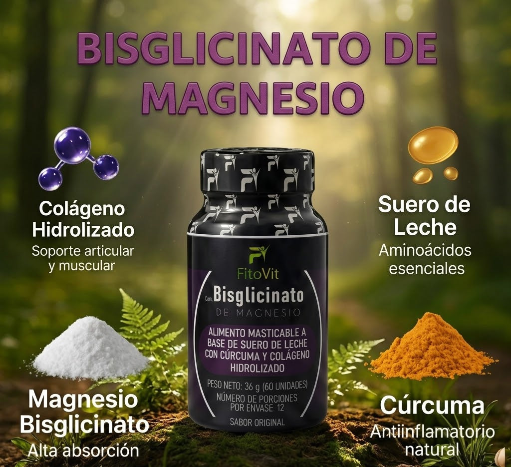 Bisglicinato de Magnesio: Movimiento, energía y bienestar total.