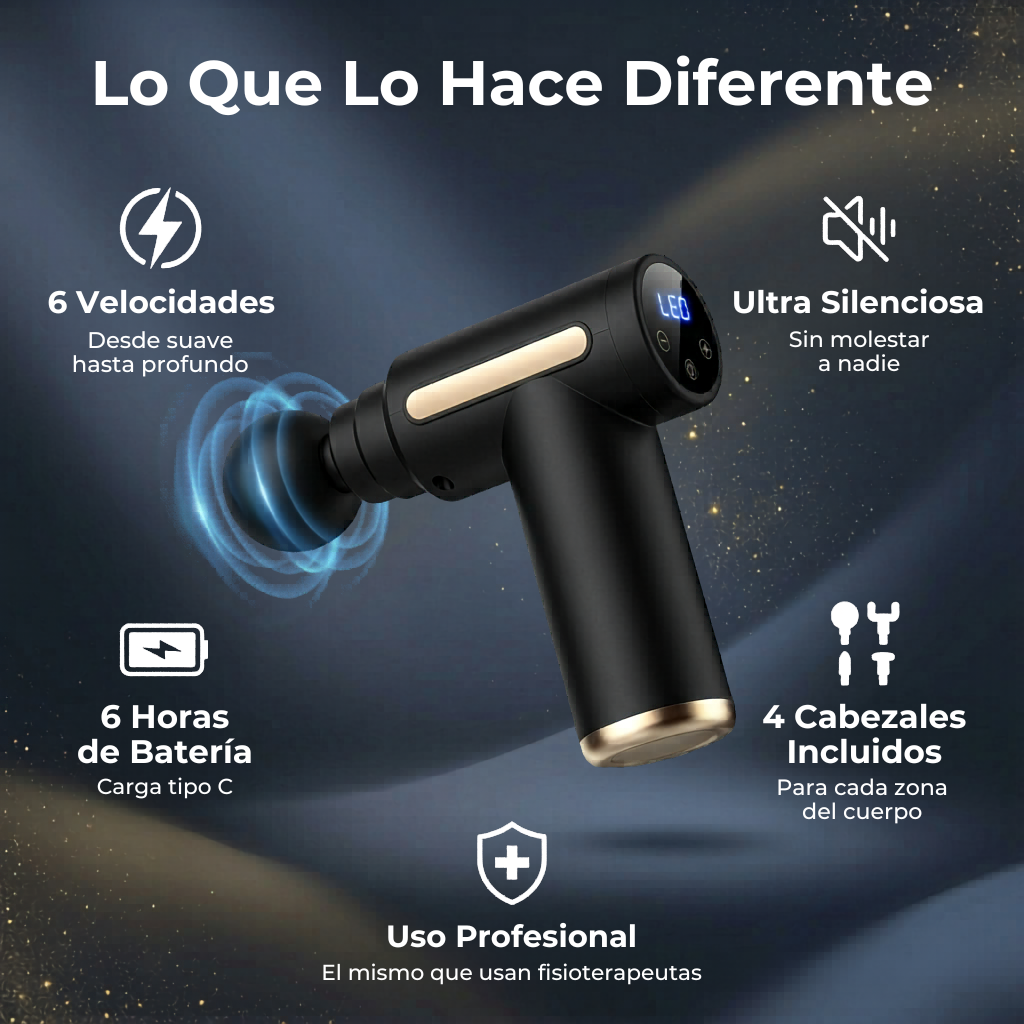 Pistola de masaje eléctrica portátil